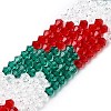 Transparent Gradient Color Glass Beads Strands GLAA-F131-01A-03-2
