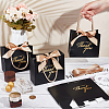 Rectangle Paper Wrapping Handle Bags with Ribbon CARB-WH0001-07C-3