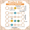 5Pcs 5 Colors Sunflower Alloy Enamel Link Purse Strap Extenders FIND-WR0009-35-2