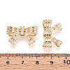 Brass Micro Pave Cubic Zirconia Beads KK-N276-11G-3