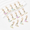 20Pcs Alloy K5 Glass Bird Pendant Decorations HJEW-YW00257-2