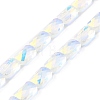Transparent Electroplate Glass Beads Strands EGLA-I017-03-AB05-4