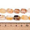 Natural Yellow Hematoid Quartz/Golden Healer Quartz Beads Strands G-T138-26A-03-5