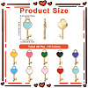 40Pcs 10 Colors Alloy Enamel Pendants FIND-YW0012-43-3