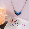 490Pcs 14 Colors Imitation Jade Glass Beads Strands GLAA-CD0001-13-7