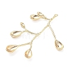 Brass Pendant Cabochon Settings for Enamel KK-G601-03G-2