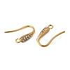 304 Stainless Steel Rhinestone Earring Hooks STAS-B128-43G-2