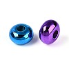 UV Plating Opaque Acrylic European Beads PACR-T017-19M-01-2