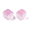 Frosted Glass Beads with Golden Glitter Powder LS-DGLA-NH001-8mm-01J-2