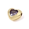 Brass Pave Cubic Zirconia Beads KK-CBA960E-05C-G-1