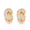 Brass Micro Pave Clear Cubic Zirconia Beads KK-T071-17G-C-1