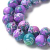 Dyed Synthetic Imperial Jasper Beads Strands G-C168-02D-4