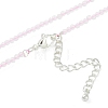 Natural Rose Quartz Beaded Necklaces NJEW-K114-A-A01-3