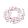 Electroplate Imitation Jade & Opaque & Transparent Glass Beads Strands EGLA-Q135-8x11MM-01B-3