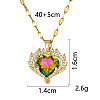 Heart 304 Stainless Steel Pendant Necklaces FS-WGE3147-03-2