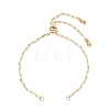 Adjustable Brass Paperclip Chain Slider Bracelet Making X-BJEW-JB01381-2