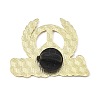 Word Love & Peace with Olive Branch & Peace Sign Enamel Brooches AL-I001-01G-04-2