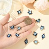 12Pcs 6 Styles Alloy Enamel Blue Evil Eye Links Connector Charms with Resin ENAM-YW0009-25-4