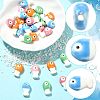 16Pcs 4 Colors Handmade Porcelain Ceramic Beads PORC-FS0001-65-2