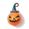 Halloween theme Wood with Alloy Pendant PALLOY-JF02657-01-2