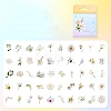 50Pcs 50 Styles Flower PET Sticker PW-WG35408-01-1