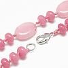 Natural Rhodochrosite Beaded Necklaces NJEW-S394-28-2