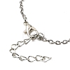 Teardrop & Flower Glass Pendnat Necklace PW-WG48730-01-1-3