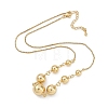 Brass Round Ball Bib Necklaces for Women NJEW-U015-03G-2