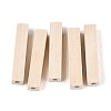 Unfinished Wood European Beads WOOD-S659-13-LF-1