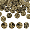 40Pcs Tibetan Style Zinc Alloy Slide Charms FIND-PH0061-43AB-1