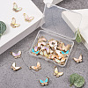 32Pcs 8 Style Alloy Enamel Rhinestones Pendants ENAM-TA0001-26LG-13