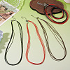 6Pcs 3 Colors 1MM Polyester&Cotton Waxed Cord 5-Strand Necklace Making MAK-TA0001-36B-4