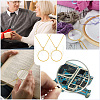 2Pcs Flat Round 5X Magnifying Glass Pendant Necklaces NJEW-SP0001-03G-4