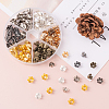 300Pcs 6 Colors 6-Petal Iron Bead Caps IFIN-CJ0001-67-6