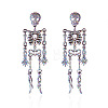 Halloween Zinc Alloy Crystal AB Rhinestone Dangle Stud Earrings FS-WGF4447-01-1