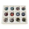 Handmade Silver Foil Lampwork Pendants FOIL-S135-01-B-1