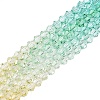 Gradient Color Baking Painted Glass Bead Strands DGLA-A039-T4mm-A013-4