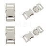 SUPERFINDINGS 4Pcs Alloy Side Release Buckles FIND-FH0008-70-1