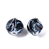 Vintage Handmade Porcelain Wrinkle Beads PORC-Q006-09I-2