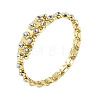 Brass Crystal Rhinestone Bangles for Women BJEW-H609-01G-1