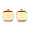 304 Stainless Steel Pendant Cabochon Component STAS-Q113-21A-G-1