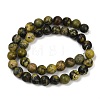 Natural Yellow Turquoise(Jasper) Beads Strands G-F591-25-10mm-3