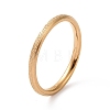 Textured 201 Stainless Steel Simple Thin Finger Ring for Women RJEW-I089-26G-1