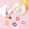 6Pcs Heart Alloy Spring Gate Rings FIND-TA0011-14C-5