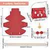 4 Sets 4 Colors Foldable Imitation Leather Wedding Bowknot Candy Bags CON-WR0001-05-2