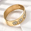 304 Stainless Steel Pave Clear Cubic Zirconia Hinged Bangles for Women BJEW-Z166-02G-3