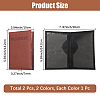 2Pcs 2 Colors PU Leather Passport Cover OFST-CL0001-10B-2