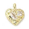 Brass Micro Pave Cubic Zirconia Pendants KK-K371-04G-1