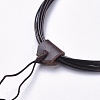 Adjustable Waxed Cord Necklace Making MAK-L027-B01-2