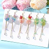 Acrylic Dangle Earrings EJEW-JE06938-1